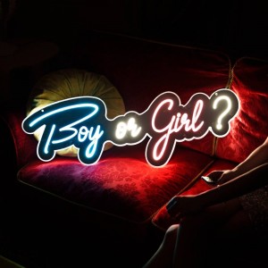 Insegna Led "Boy or Girl" (95 x 34 x 11)